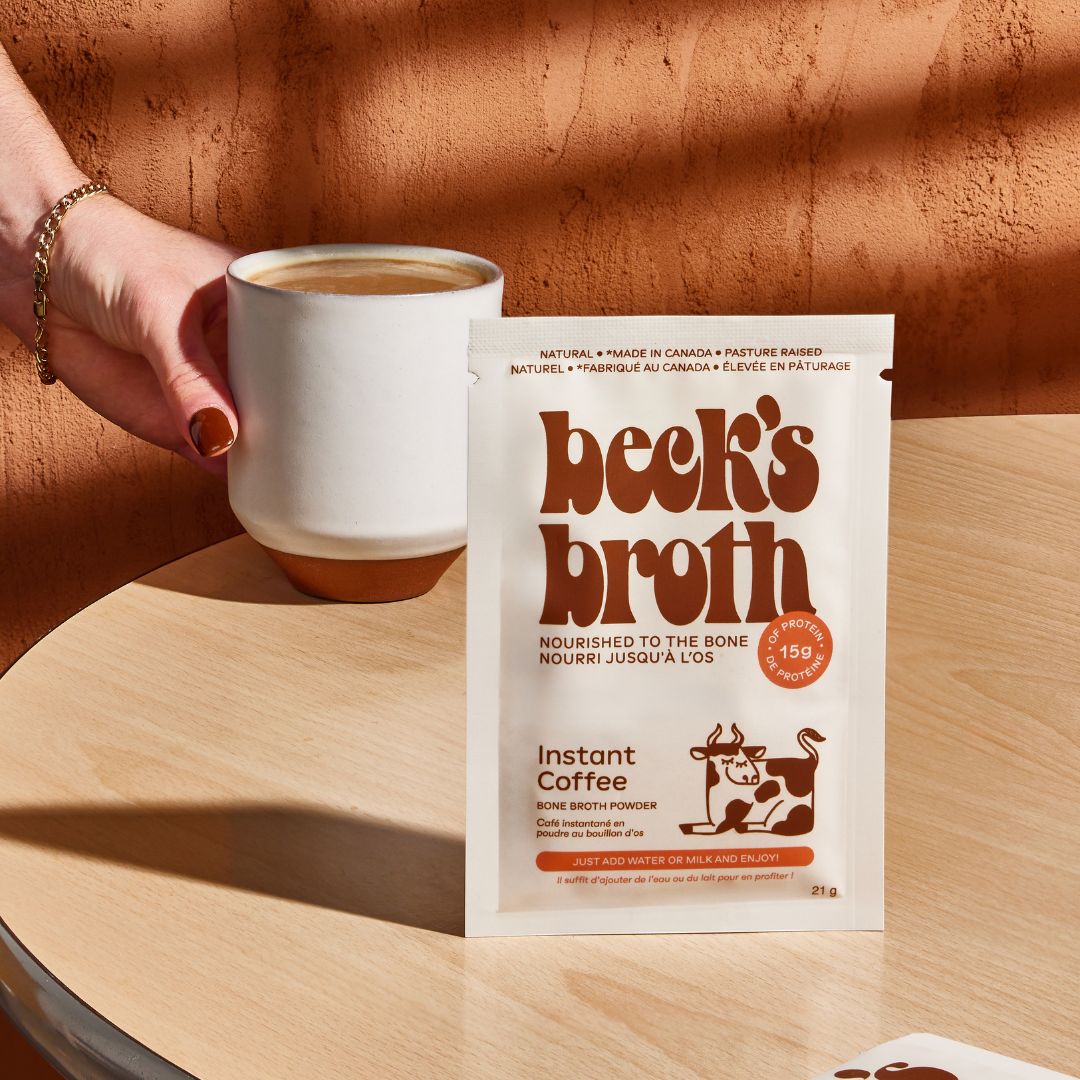 Broth Club - Sip & Save | Instant Coffee Bone Broth Powder | Case of 12 Sachets - Soul Sanctuary Wellness Club